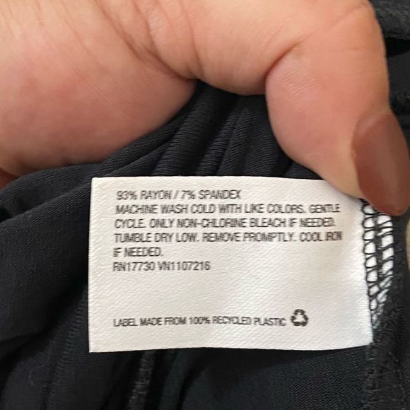 The Nines by HATCH™ Sz Lg 3/4 Sleeve Tie Waist Maternity Jumpsuit Black - Picture 6 of 8